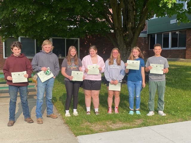 GREENWICH CENTRAL SCHOOL'S MAY JUNIOR HIGH SCHOOL STUDENTS OF THE MONTH